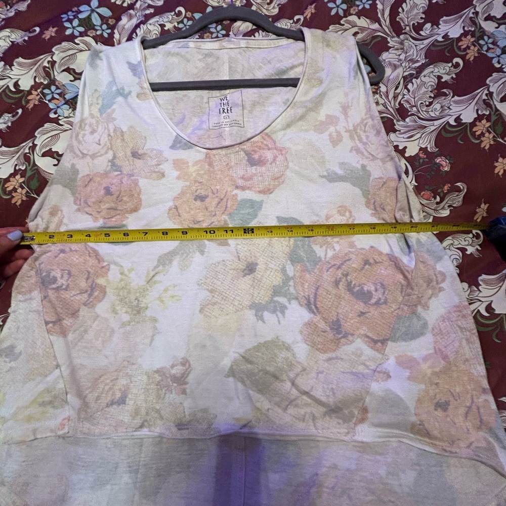 We The Free (Free People) White Floral Tank Top - Picture 7 of 7